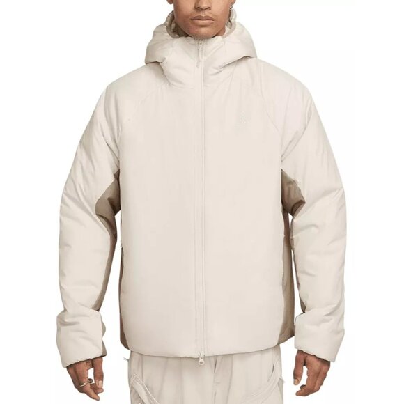 Nike ACG Therma-FIT ADV Insulated Hooded Jacket Mens Winter Beige/Cream - Picture 1 of 10